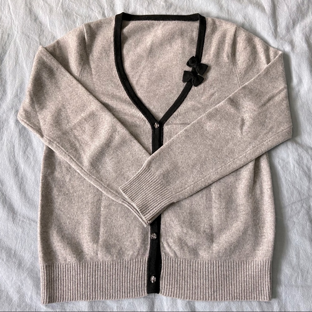 AlmostNew Cashmere Cardigan, with bowknot